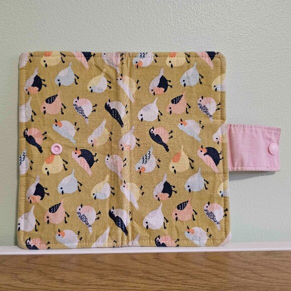 Handmade Yellow Fabric Bird Wallet - Picture 3 of 4